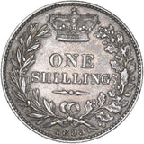 1883 Shilling - Victoria British Silver Coin - Very Nice