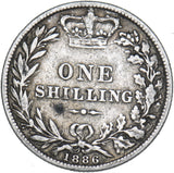 1886 Shilling - Victoria British Silver Coin