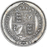 1887 Shilling - Victoria British Silver Coin - Very Nice