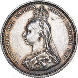 1887 Shilling - Victoria British Silver Coin - Very Nice