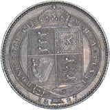 1887 Shilling - Victoria British Silver Coin - Very Nice