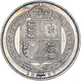 1888 Shilling (8 Over 7) - Victoria British Silver Coin - Very Nice