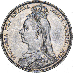 1890 Shilling - Victoria British Silver Coin - Nice