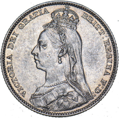1890 Shilling - Victoria British Silver Coin - Nice