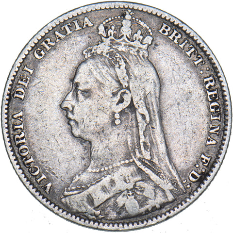 1891 Shilling - Victoria British Silver Coin