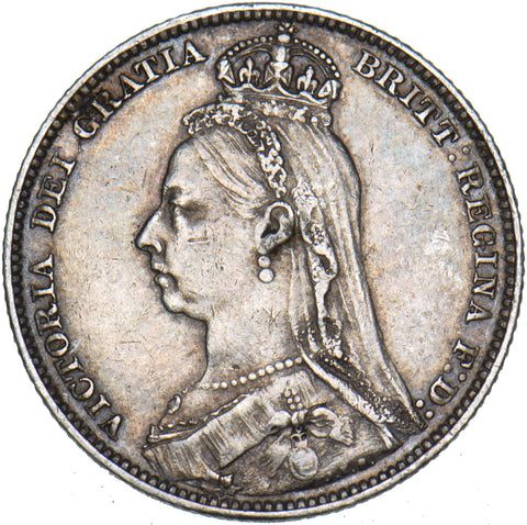 1891 Shilling - Victoria British Silver Coin - Nice