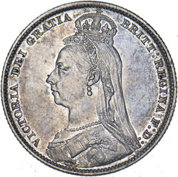 1891 Shilling - Victoria British Silver Coin - Very Nice