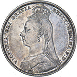 1891 Shilling - Victoria British Silver Coin - Very Nice
