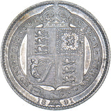 1891 Shilling - Victoria British Silver Coin - Very Nice
