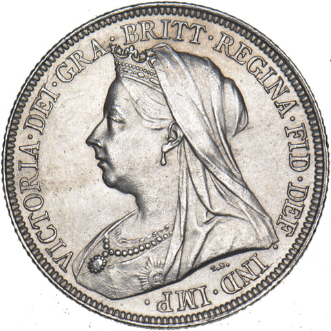 1893 Shilling - Victoria British Silver Coin - Very Nice