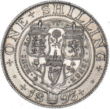 1893 Shilling - Victoria British Silver Coin - Very Nice