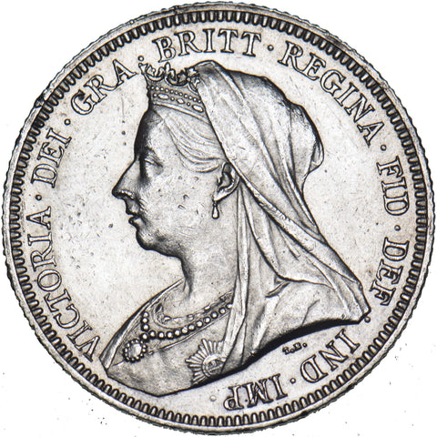 1893 Shilling (Rare Dies 1C) - Victoria British Silver Coin - Very Nice