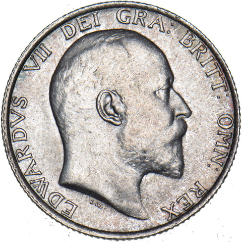 1910 Shilling - Edward VII British Silver Coin - Superb