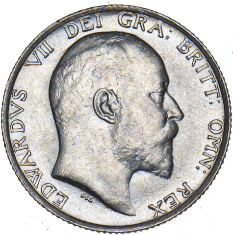 1910 Shilling - Edward VII British Silver Coin - Superb