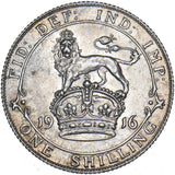 1916 Shilling - George V British Silver Coin - Very Nice