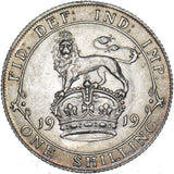 1919 Shilling - George V British Silver Coin - Very Nice
