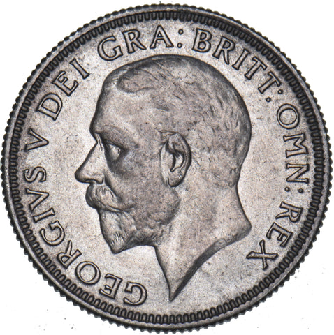 1929 Shilling - George V British Silver Coin - Very Nice