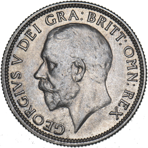 1929 Shilling - George V British Silver Coin - Very Nice