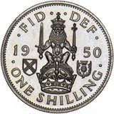 1950 Proof Scottish Shilling - George VI British  Coin - Superb