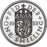 1953 Proof Scottish Shilling - Elizabeth II British  Coin - Superb