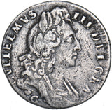 1697 C Sixpence (Chester Mint) - William III British Silver Coin