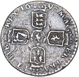1697 C Sixpence (Chester Mint) - William III British Silver Coin