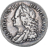 1758 Sixpence - George II British Silver Coin - Nice