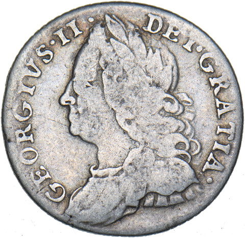 1758 Sixpence - George II British Silver Coin