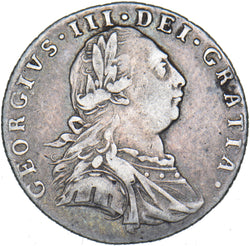1787 Sixpence - George III British Silver Coin - Nice