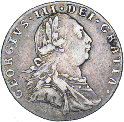1787 Sixpence - George III British Silver Coin - Nice