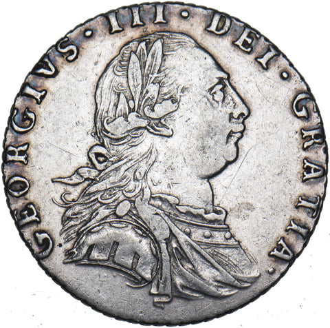 1787 Sixpence - George III British Silver Coin - Nice