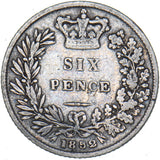 1852 Sixpence - Victoria British Silver Coin