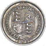 1887 Sixpence - Victoria British Silver Coin - Nice