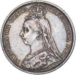 1887 Sixpence - Victoria British Silver Coin - Nice