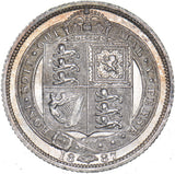 1887 Sixpence (R Over I) - Victoria British Silver Coin - Very Nice