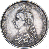 1887 Sixpence - Victoria British Silver Coin - Nice