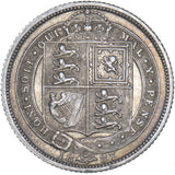 1887 Sixpence (R Over I) - Victoria British Silver Coin - Very Nice