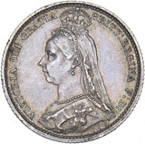 1887 Sixpence (R Over I) - Victoria British Silver Coin - Very Nice