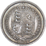 1887 Sixpence (R Over I) - Victoria British Silver Coin - Very Nice