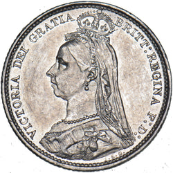 1888 Sixpence - Victoria British Silver Coin - Very Nice