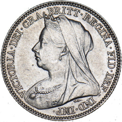 1897 Sixpence - Victoria British Silver Coin - Superb