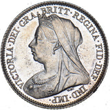 1901 Sixpence - Victoria British Silver Coin - Superb