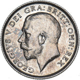 1914 Sixpence - George V British Silver Coin - Very Nice