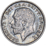 1916 Sixpence - George V British Silver Coin - Nice