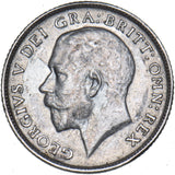 1918 Sixpence - George V British Silver Coin - Nice