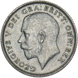 1921 Sixpence - George V British Silver Coin - Very Nice