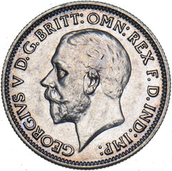 1933 Sixpence - George V British Silver Coin - Very Nice