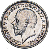 1933 Sixpence - George V British Silver Coin - Very Nice