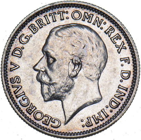 1933 Sixpence - George V British Silver Coin - Very Nice