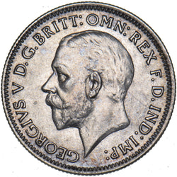 1935 Sixpence - George V British Silver Coin - Very Nice